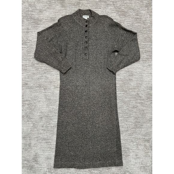 Horchow Dresses & Skirts - VTG Horchow Sweater Dress Womens 6 Brown Lambswool Blend Classic Long Sleeve